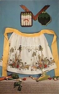 Advertising Postcard, IA,Des Moines, Iowa,National Handcraft,Garden Medley Apron