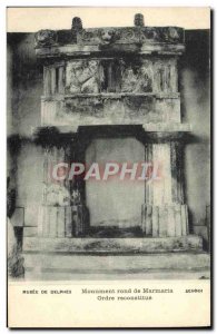 Old Postcard Delphi Monument Round Marmaria Restores Order