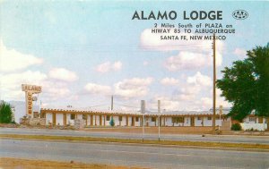 Alamo Lodge roadside Santa Fe New Mexico Postcard Ward Anderson Printing 20-2698
