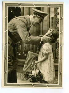 250793 WWII GERMANY Adolf Hitler w/ girl 1939 year RPPC