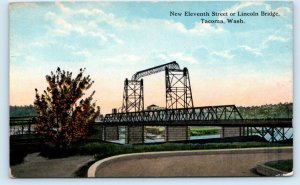 TACOMA, WA Washington ~ New 11TH STREET or LINCOLN BRIDGE c1910s  Postcard