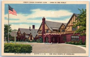 Postcard - Chevy Chase Country Club, On Milwaukee Ave. - Wheeling, Illinois