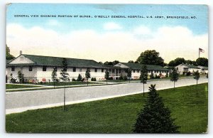 1940s WWII SPRINGFIELD MISSOURI O'REILLY GENERAL HOSPITAL LINEN POSTCARD P397