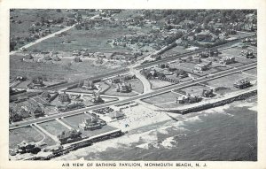 Vintage Postcard Air View Of Bathing Pavilion Monmouth Beach NJ