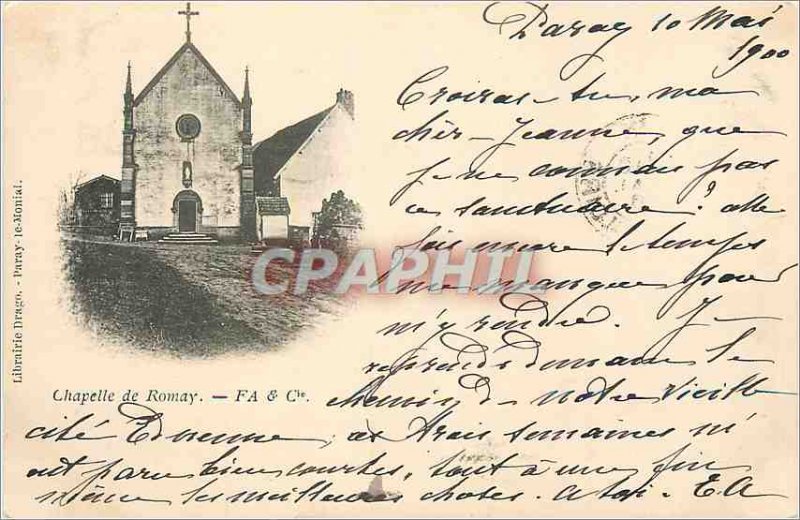 Postcard Old Chapel FA Romay and Co. (map 1900)