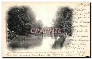 Old Postcard Chalons Sur Marne Bridge Course Ormesson