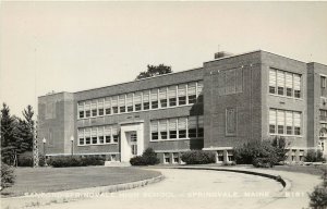 c1950s RPPC Springvale ME, Sanford-Springvale High School B181, York County