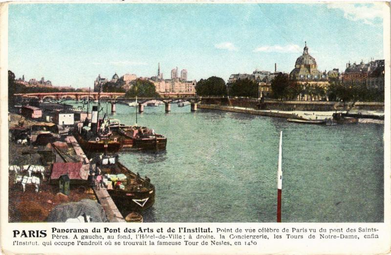 CPA Paris 6e Paris-Panorama du Pont des Arts et de l'Institut (312206)