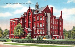 KEWANEE, IL Illinois   ST FRANCIS HOSPITAL   c1940's Kropp Linen Postcard