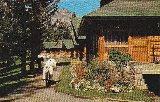 Canada Alberta Room Service Via Bicycle Jasper Park Lodge