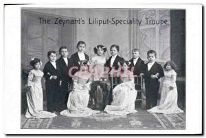 Postcard The Old Dwarf Zeynard & # 39s Liliput Specialty Troupe
