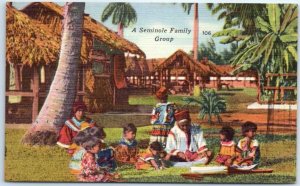 Postcard - A Seminole Family Group - Florida