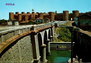 Spain Avila Walls and Nuevo Adaja Bridge