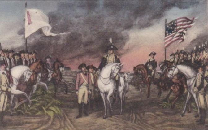 Surrender Of Cornwallis To George Washington 19 October 1781 Handcolored Albe...