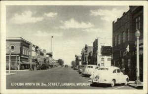 Laramie WY North on Second St. Postcard