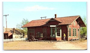 Railroad Depot Cow Town Wichita Kansas Postcard