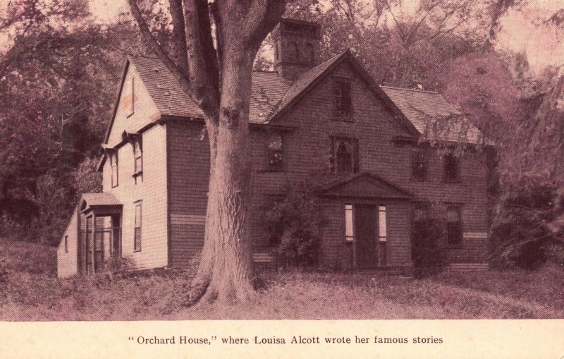 Vintage Postcard Orchard House Where Louisa Alcott Wrote Concord Massachusetts