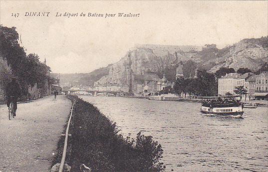 Belgium Dinant Le depart du Bateau pour Waulsort 1907