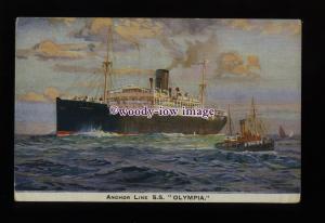 LS1446 - Anchor Line Liner - Olympia - postcard - artist Odin Rosenvinge