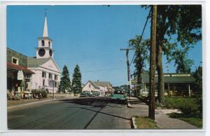 Main Street West Dennis Cape Cod Massachusetts 1950s postcard