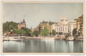 Royal Dramatic Theatre and Nybroviken, Stockholm, Sweden, 1910-1920s