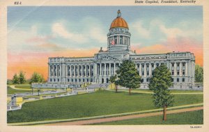 Capitol Building in Frankfort KY Kentucky Dome Replica of Napoleon's Tomb Linen