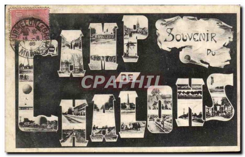 Postcard Old Camp Remembrance Chalons Army