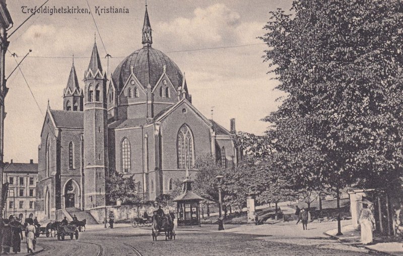 Kristiania Trefoldighetskirken Oslo Trinity Church Norway Postcard