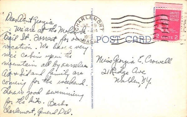 Charlemont Bridge MA Mohawk Park & Road to Hoosac Tunnel.