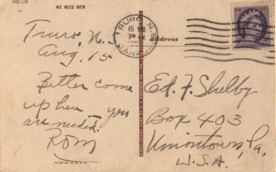 vacation postcard: Help! We Need Men Around Here!!