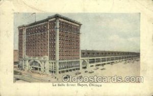 La Salle Street Depot, Chicago, IL USA Train Railroad Station Depot 1909 post...