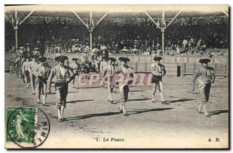 Old Postcard Bullfight Bullfight The paseo