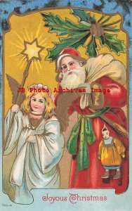 Christmas, Anglo-American No 705-4, Red Robe Santa with Angel