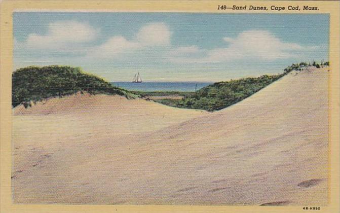 Massachusetts Cape Cod Sand Dunes 1957 Curteich