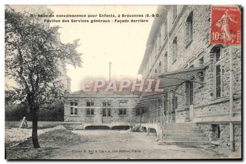 Postcard Old Children Children convalescent Asylum has Brevannes Pavilion Gen...