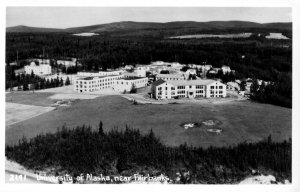 RPPC - Fairbanks, Alaska - Showing the University of Alaska - c1950