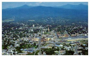 Postcard AERIAL VIEW SCENE Rutland Vermont VT AQ0868