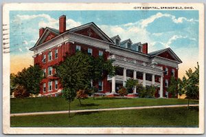 Springfield Ohio 1924 Postcard City Hospital