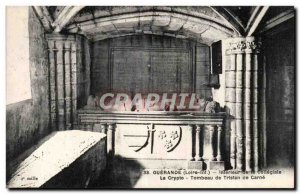 Postcard Old Guerande Interior of collegiate crypt tomb of Tristan Carne