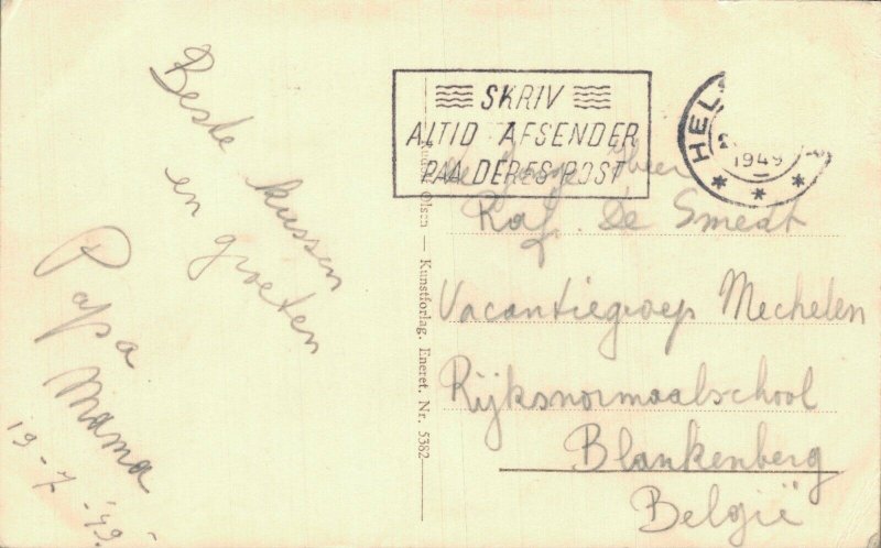 Denmark Helsingor Kronborg Castle Helsingør Vintage Postcard 07.95