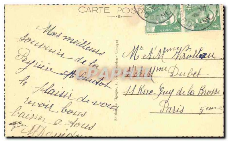 Old Postcard Sarlat La Rue Mining