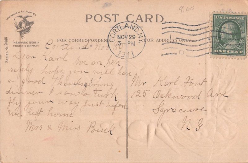 Farm scene Clapsaddle Thanksgiving postcard clap05