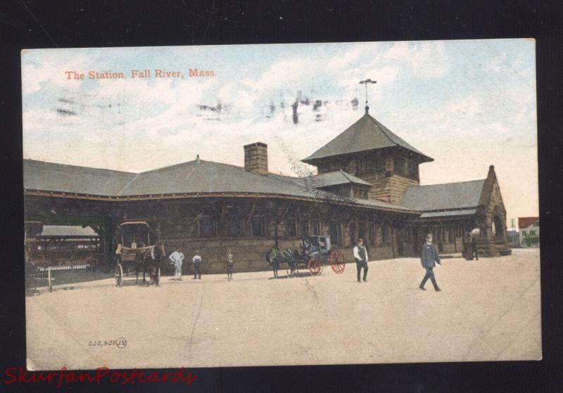 FALL RIVER MASSACHUSETTS RAILROAD STATION TRAIN DEPOT MASS. 