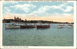 Thousand Islands California CA Thomson Motorboat Tours Ad Vintage Postcard