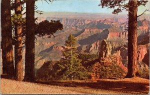 Point Imerial Grand Canyon National Park Arizona Chrome Cancel WOB Postcard 