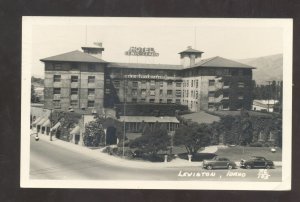 RPPC LEWISTON IDAHO DOWNTOWN STREET SCENE OLD CARS REAL PHOTO POSTCARD