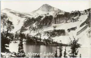 RPPC of Eagle Cap and Mirror Lake, Eagle Cap Mountains, Oregon, OR