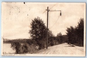 Saskatchewan Canada Postcard Saskatoon Drive Bridge View 1915 Posted