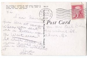 Postcard Main Building West Ara Camp Swatara Bethel PA 1955