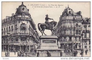 La Place Du Martroi Et La Statue De Jeanne d'Arc, Orleans (Loiret), France, 1...